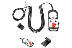 RATTMMOTOR Volantino CNC a 4 assi CNC elettronico controllo volantino MPG rimorchio con generatore di impulsi di emergenza manuale per tornio Mach3 CNC