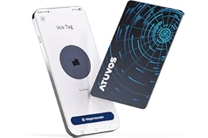 ATUVOS Neu Dual-System Air Tag Karte Pro für Android & iOS, Wiederaufladbarer Wallet Tracker Card Kompatibel mit Google Mein Gerät Finden or Apple Wo ist? App, Gegenstände-Finder, Thin 1.6mm 1er Pack