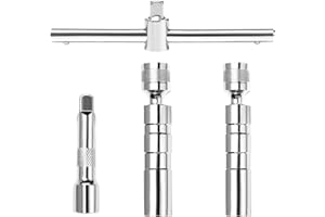 Sxutop Llaves para Bujías 2 Piezas Flexible Enchufe de Bujía Magnético de 14mm y 16mm Llave Vaso Bujia de Coche Vaso de Bujías Universal con Mango en T de 3/8 Pulgadas para Automóviles Motocicletas