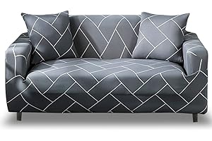 ‎HOTNIU HOTNIU Elastischer Sofabezug 3 Sitzer Sofahusse Strech Sofa Überzug Couch Cover Muster Couchbezug Sofabezüge Schonbezug Couch Antirutsch Hussen für Sofas mit 1 Kissenbezug, Pattern_qhxt