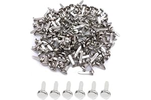 SVUPUE Mini Brads, Metall Musterklammern, für Karten, Scrapbooking, Silber, 200 Stück