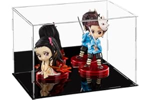 Ecoseao Vitrina acrílica con espejo, caja organizadora de acrílico transparente, vitrina de protección a prueba de polvo para figuras de acción, coleccionables, almacenamiento en el hogar (30x20x20cm)