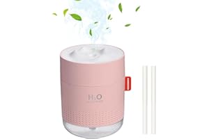 Humidificateur d'air Chambre, Humidificateur dair Bebe 500ml Silencieux Humidificateurs à Brume 2 Modes de Brume avec LED Arrêt Automatique sans Eau pour Le Maison Bureau Salon Chambre de Enfants