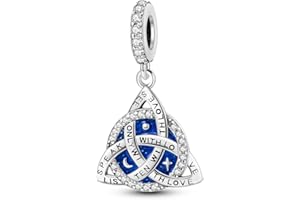 Hapour 925 Argent Sterling Breloques pour Bracelets de Charme Collier Bijoux Européens Pendentifs Perles Charme Cadeau d'Anniversaire pour Femmes Filles Maman Fille