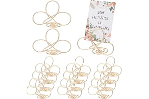 ‎CHGCRAFT CHGCRAFT 12 Stück Spiral Platz Karten Halter Unendlicher Platz Karten Halter Flugzeug Form Namens Karten Halter Ständer für Fotos Lebensmittels Hochzeits Party Restaurants, Hellgold, 73x45x42mm