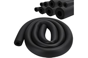 YHKJYH Pipe Insulation Tubo Isolante in Schiuma per Tubi Ø 22 mm Tubo Isolante Condizionatore Isolamento Tubi per Riscaldamento Idraulico Tubi in Rame (nero, 22mm)