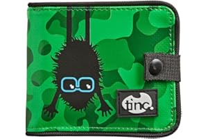 Tinc Outdoor Sports Wallet Trifold Wallet for Kids with Cards & Coin Zip Pocket Green Carry-On 20 Inch