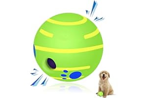 SIKARAAM Dog Ball Durable Wobble Wag Dog Ball Giggle Ball for Dogs Squeaky Ball for Dogs Indestructible Dog Ball for Small, Medium and Large Breeds Dogs 4.72"