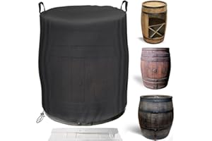 KEKAFU Regentonne Abdeckung Wasserdicht, 420D Oxford Vollständige Abdeckplane, Geeignet FÜR Regentonne Schmal, Regenfass, Weinfass, Winddicht, Winterfest, Wetterfest, UV-Beständiges (80x80x120cm)