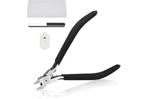 SPEEDWOX 15,5 cm Modello Nipper Singola Lama Nipper Nero Modello Attrezzi Artigianato Set Pinze Modello di Plastica Strumenti con Blocco Lucidante per Modello Gundam Costruzione Riparazione