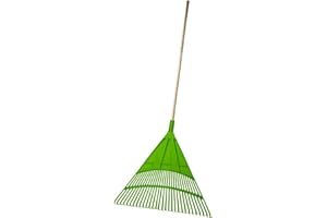 WerkaPro 10887 - Balai à Feuilles - 22 Dents - Vert - Idéal pour Nettoyer vos Espaces Extérieurs