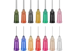 GOTRUST 140pcs 1/2 inch Stumpfer Spitze Dosiernadel, Dispensing Nadelsets, Spritzen Nadeln Stumpf, Blunt Syringe Needle, Spritzennadeln zum Nachfüllen von Tinten Kleber und Spritze