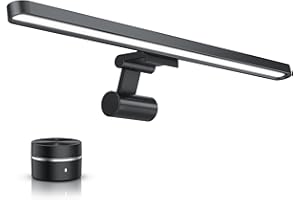 CSL-Computer Monitor Lampe LED dimmbar mit 8 Helligkeits und 3 Farbstufen, USB Monitorlampe mit asymmetrischer Abstrahlcharakteristik, blendfreie Ausleuchtung