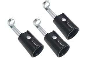 TWDRTDD Portalampada E14 senza chiave fenolico, SES a sospensione E14, con filettatura 1/8IPS Hickey (nero, 68 mm)