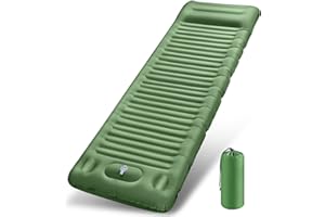 JEMULICE Materassino Campeggio Autogonfiabile, Aggiornato Materassini Gonfiabili Campeggio Spessore 12CM con Cuscin, Materasso Campeggio Ultraleggero & Impermeabile per Trekking, Backpacker, Tenda