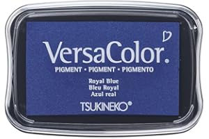 Rayher Coussin encreur «Versacolor», bleu roi, 1 pce., 9,6x6,3x1,8cm, sol. aqueuse, séchage lent, technique d’embossage, scrapbooking, cartes-29017376