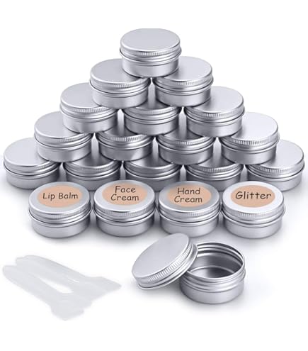 30 Barattolini In Alluminio Da 15ml - Con Spatole E Etichette, Per Cosmetici E Balsami - Foto 6