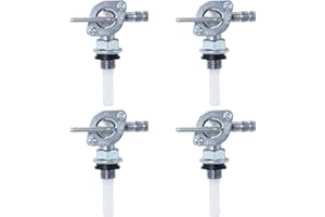 Sixfolo 4 Piezas Interruptor de Grifo de Gasolina M10 x 1.25 Grifo de Deposito Combustible Llave de Gasolina Universal para Generador Motocicleta Todoterreno
