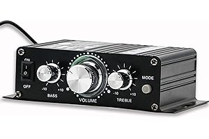 IXUFO Mini Wireless Verstärker Bluetooth 5.0 2.0 Kanal 12V Amplifier, 200 Watt Audio Receiver Home Audio Stereo Hi-Fi Musik für PC TV Telefon Auto (Kein Netzteil)