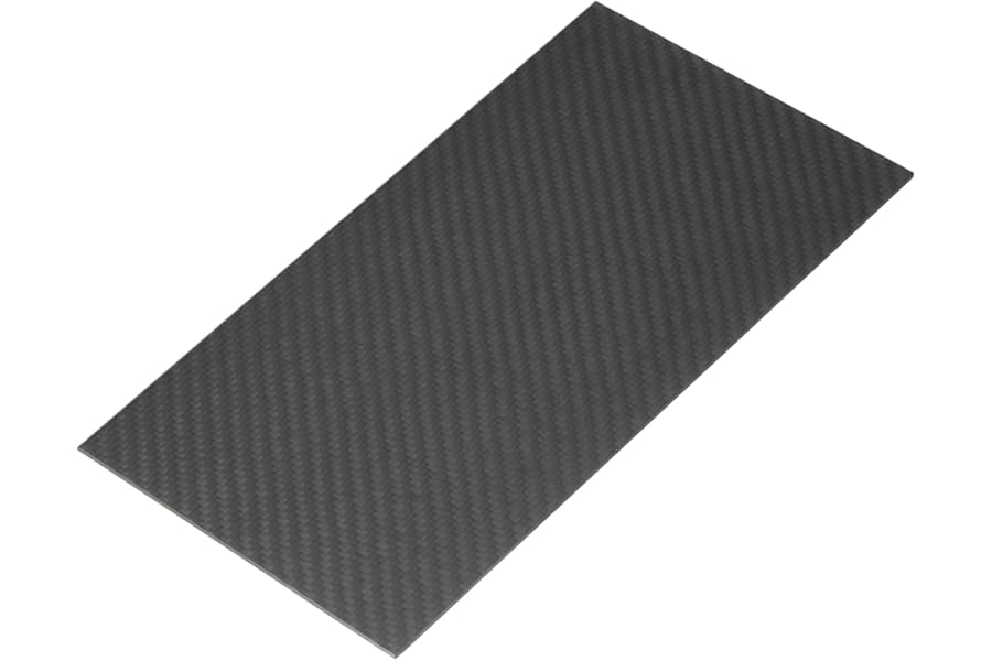 sourcing map 3K Carbon Fiber Plate Panel Sheets, 100 x 250 x 2.5mm Carbon Fiber Board Plate Matte Twill Weave Panel Sheets Flexible for RC Aircraft, Model Car, Auto Parts