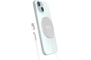 HOONYER Cargador inalámbrico magnético 2 en 1 Cargador Diseño de aleación de Aluminio ultradelgado Compatible con iPhone 17/16/15/14/13/12 Series y AirPods 4/3/2/Pro (Titanio Plateado)