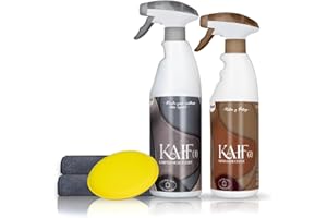Sisbrill Kit Limpieza y Nutrición de Cuero Kaif - Etiquetas en Español.