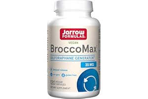 Jarrow Formulas, BroccoMax, avec Extrait de Graines de Brocoli, 120 Capsules végétaliennes, Végétarien, Sans Gluten, Sans OGM
