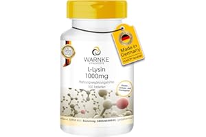 ‎WARNKE VITALSTOFFE Lysin Tabletten - 1000mg - vegan - 100 Tabletten - Aminosäure | Warnke Vitalstoffe - Deutsche Apothekenqualität