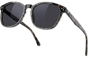 Bircenpro Polarised Trendy Sunglasses for Women: UV Protection Womens and Mens Square Shades with Acetate Frame BC2110