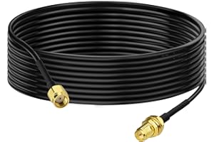 Bingfu Cavo RP-SMA Prolunga Antenna WiFi 3 m Adattatore da RP-SMA Maschio a RP-SMA Femmina RG174 per Scheda di Rete Wireless Mini PCI Express PCIE Adattatore WiFi Router WiFi Telecamera IP