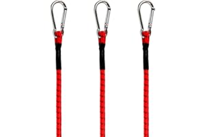 ZUYEKWXS Spanngummi - mit Haken / Karabiner, Expander - Gepäckspanner - 3er Set 100cm Gummispanner, Gummiseile/Planenspanner für Fahrrad / Auto / Camping / Tarps