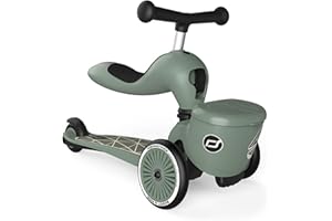 Scoot & Ride Unisex – Bambini Highwaykick 1 Lifestyle Kickboard con seduta e contenitore..