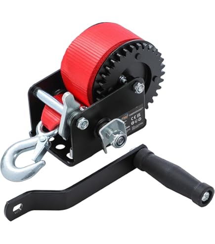 Verricello Manuale Bravex 3000 Libbre - Argano A Cricchetto Con Cinghia 10m Per Barche, Rimorchi E SUV - Foto 5