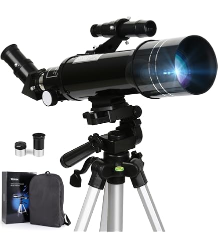 Telescopio Astronomico Auveach Per Bambini E Principianti, 50mm Apertura, 500mm Focale, 30X/60X, Con Treppiede