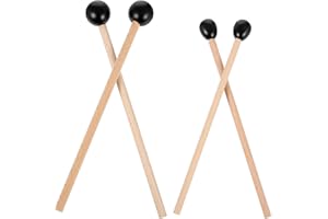 Hpmjz 4 Stück Gummi Xylophon Mallet Chime Marimba Schlägel Klangstab Perkussion Tongue Drum Hammer Glockenspiel Klangstäbe Lang Gummi Trommelstock für Holzblock Glocken Anfänger Erwachsene