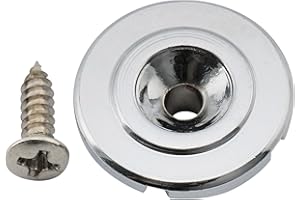 Musiclily Pro Round Vintage Acier Guide Cordes Basse pour Basse électrique Jazz Bass/Precision Bass, Chrome