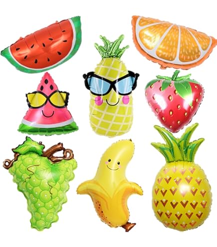 Finypa Lot de 12 ballons d'été en forme de fruits pour