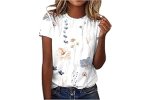 FunAloe Sweatshirt for Women Shirts Short Sleeve Trendy Tops s Crewneck Casual Printing Loose T Shirt Pullover Ladies Pullover T Shirt Top ing Loose Pullover