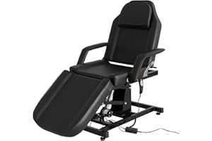 PALDIN Electric Massage Table 3 Section Adjustable Bed Couch Beauty Salon Recliner Chair Treatment Tattoo Facial SPA Massaging Bed (White)(Includes 2 packages) (Black)