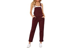luvamia Women's Corduroy Overalls Adjustable Straps Bib Pocket Jumpsuit Overall