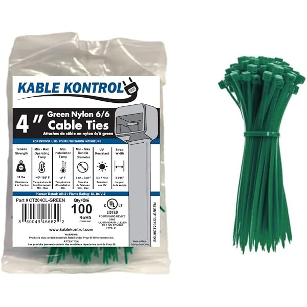 QualGear 100er Pack Kabelbinder – Selbstsichernd, Weiß, 4,8x200 Mm, 90 Lbs Zugfestigkeit