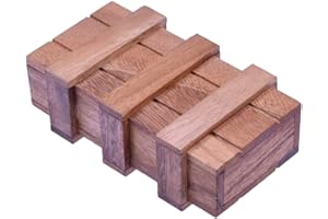 LOGOPLAY Scrigno del tesoro con 2 scomparti segreti – Scrigno del tesoro – Scatola magica – Gioco di pensiero – Giochi di pazienza – Gioco di logica in legno