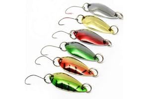 VSUSN LiGG Cuillère de Pêche à la Truite 3cm/3g Cuillères à Truite Colorée Cuillers de Pêche Leurres à Truite Lure de Peche pour Truite Sandre Brochet