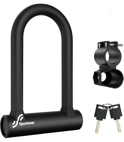 Sportneer Bike U Lock - Heavy Duty Anti Theft Bike Lock