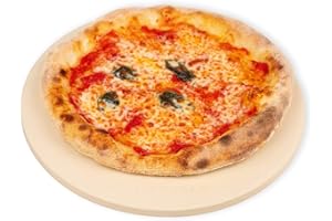 ROCKSHEAT 28 x 1.2 cm 11" Round Pizza Stone, Cordierite Pizza Stone for Oven Grill BBQ, Food Grade Baking Stone for Pizza and Bread, Outdoor Pizza Accessories for Grilling