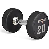 Yes4All Kau&ccedil;uk Kavrama Kaplı Altıgen Dambıllar - Kaymaz El Ağırlıkları 2,27-22,7 kg Tekli