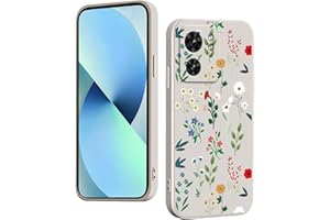 YUXING Silicone Cover per Motorola Edge 40 - Moda Modello Carino Custodia Design Sottile Slim Cover Antiurto, Antiscivolo Elegante, Protezione Totale (Floral,White)