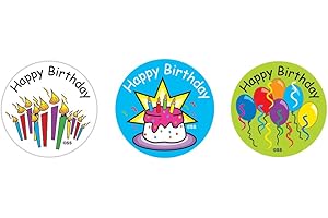 SUPERSTICKERS Sticker Solutions Happy Birthday Stickers (Pack of 54)