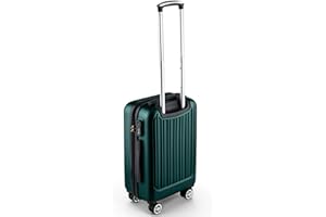 Easy Move ABS Hartschalenkoffer - Ergonomisch & Sicher - Kleiner Trolley Koffer mit 360° Rädern, Zahlen-Schloss - Rollkoffer, Reisekoffer Klein (Dark Green, 54cm)