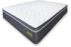 Matnature | MatFoam | Colchón Viscosoft Reversible | Firme e Indeformable | Altura 21 cm | Muy Transpirable Antibacterial | Óptima Termoregulación | Tejido Antideslizante (90 x 190 cm)